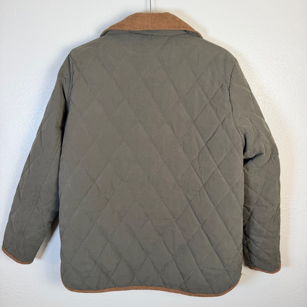 Modern Supply Sanctuary Women's M Olive Green Quilted Corduroy Trim Barn Jacket - Picture 5 of 5